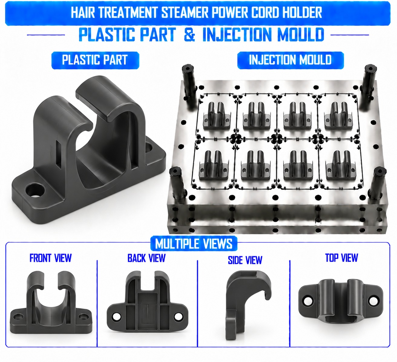 Hair Treatment Steamer Plastic Power Cord Holder Mould and Moulding Service
